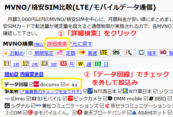 MVNO/格安SIM比較ランキング
