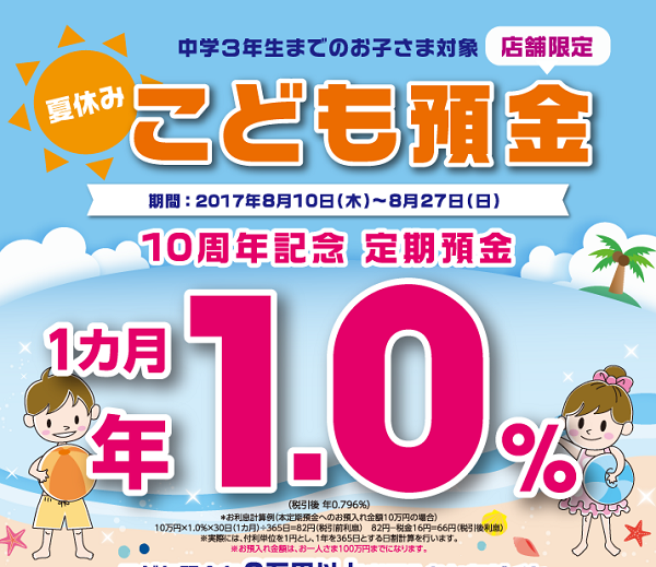 【店舗限定！中学3年生までのお子さま対象】こども預金（定期預金）｜イオン銀行
