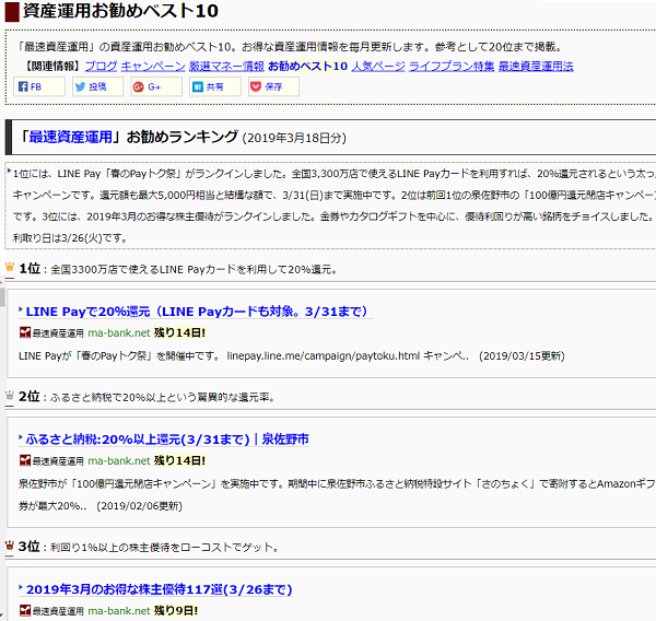資産運用お勧めベスト10