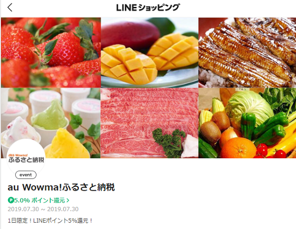 au Wowma!ふるさと納税 1日限定！LINEポイント5%還元｜LINEショッピング