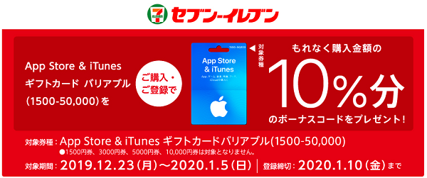 「App Store & iTunes ギフトカードキャンペーン