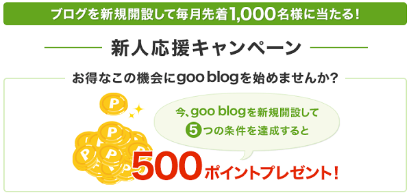 gooポイントプレゼントキャンペーン - goo blog