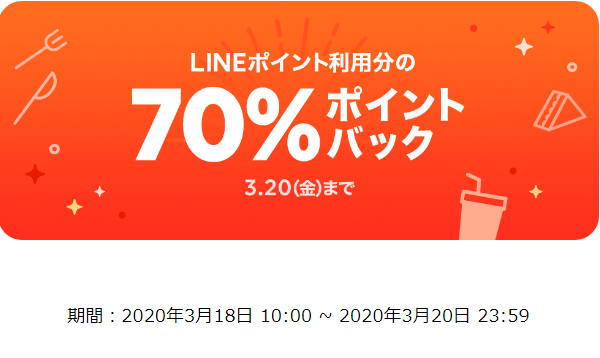 LINEポイント利用分の70％ポイントバック｜LINEポケオ
