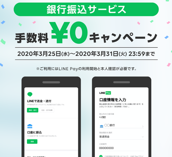 振込手数料が1日10万円まで無料 3 31まで Line Pay 最速資産運用