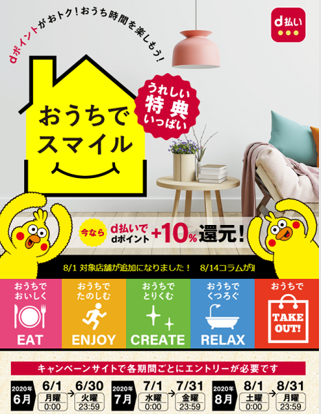 「おうちでスマイル」キャンペーン｜dポイントクラブ