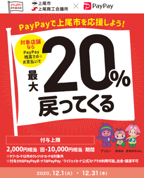 ガンバルあげお！PayPayキャンペーン｜PayPay