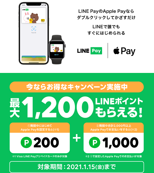 Apple Payリリースキャンペーン｜LINE Pay