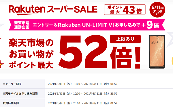 楽天スーパーSALE