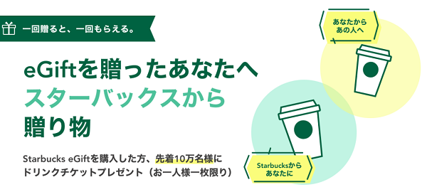 eGiftを贈ったあなたへ、スターバックスから贈り物。｜スターバックス コーヒー ジャパン