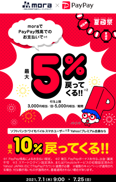夏のPayPay祭 moraでおトクキャンペーン｜PayPay