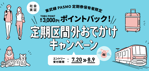 定期区間外おでかけ社会実証｜東武鉄道