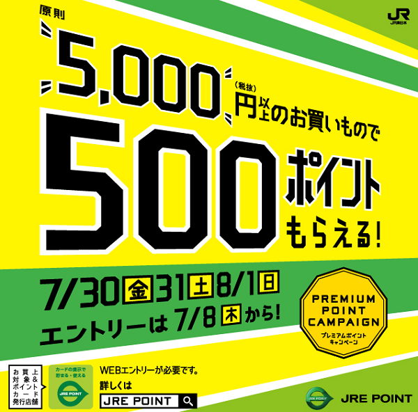 ７月プレミアムフライデーＪＲＥ　ＰＯＩＮＴプレゼントキャンペーン