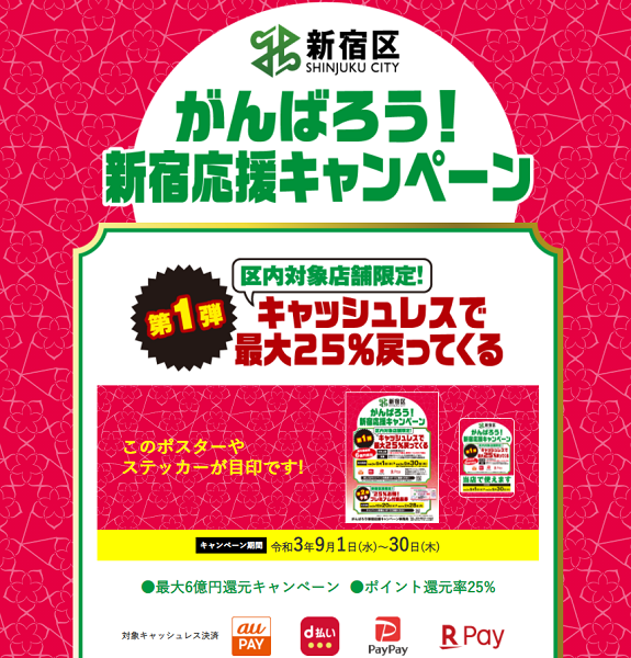 がんばろう！新宿応援キャンペーン | 新宿区 SHINJUKU CITY