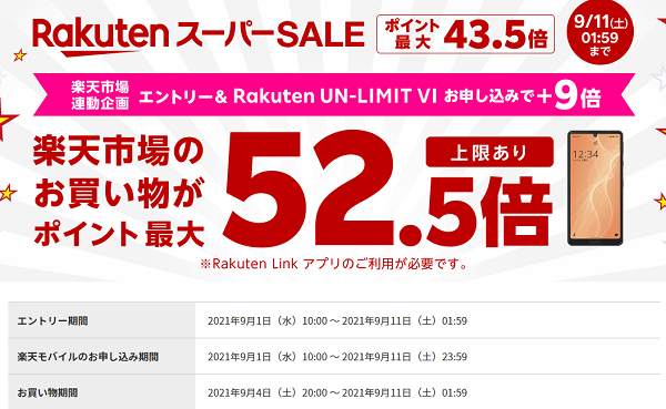 楽天スーパーSALE