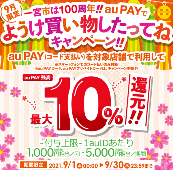 【一宮市×au PAY】一宮市キャッシュレスポイント還元キャンペーン | au PAY