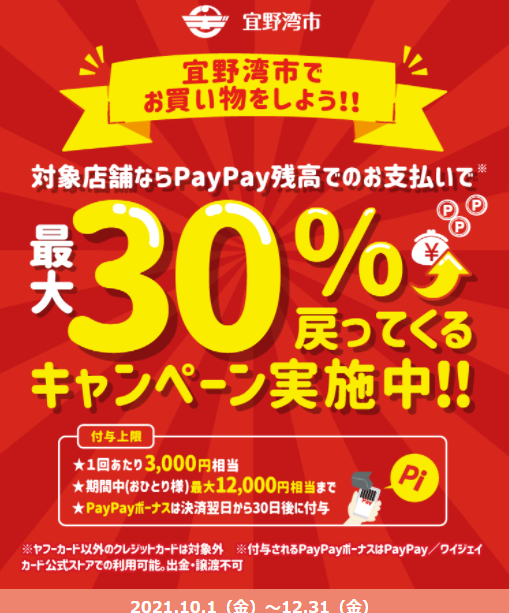 宜野湾市でお買い物をしよう！最大30%戻ってくるキャンペーン！｜PayPay