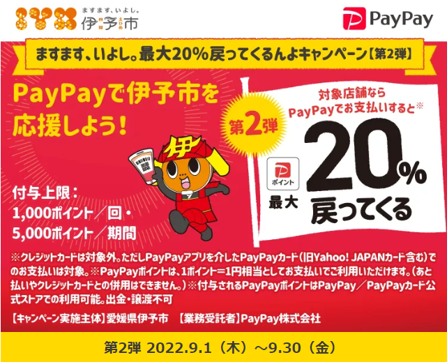 ますます、いよし。最大20％戻ってくるんよキャンペーン【第2弾】| PayPay