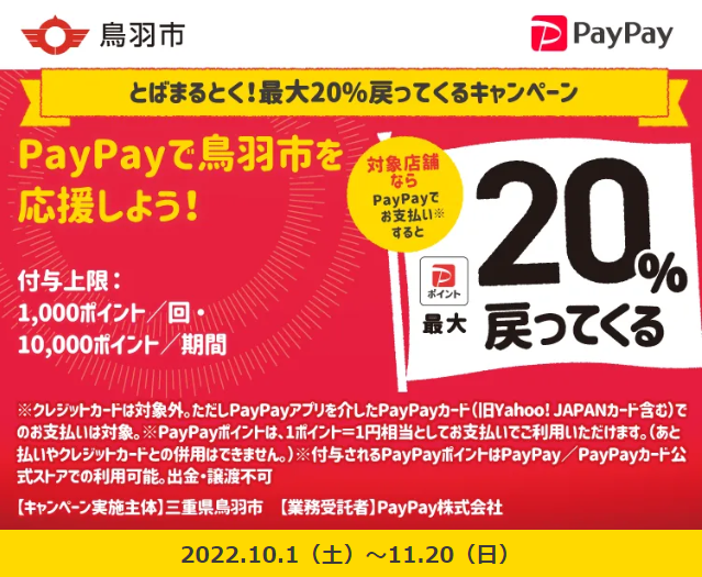 とばまるとく！最大20％戻ってくるキャンペーン｜PayPay