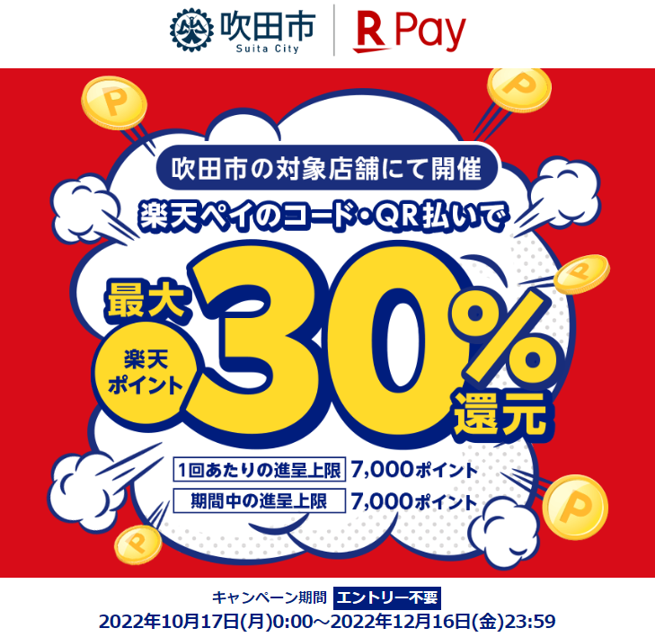 すいたでスイスイお買物キャンペーン｜楽天ペイ
