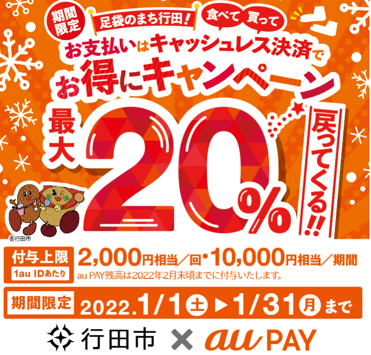 【行田市×au PAY】行田市×au PAYキャンペーン