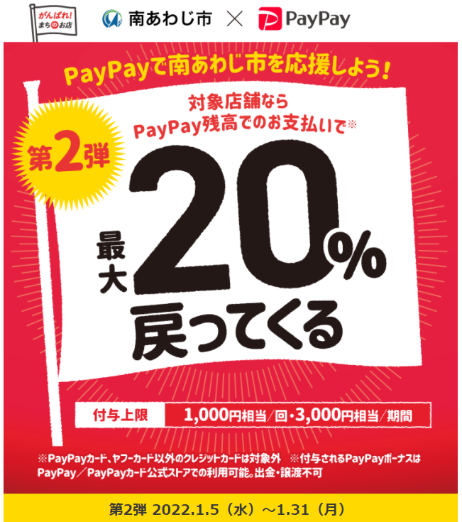 南あわじでポイ活style 南あわじ市限定 キャッシュレスポイント還元キャンペーン！ | PayPay