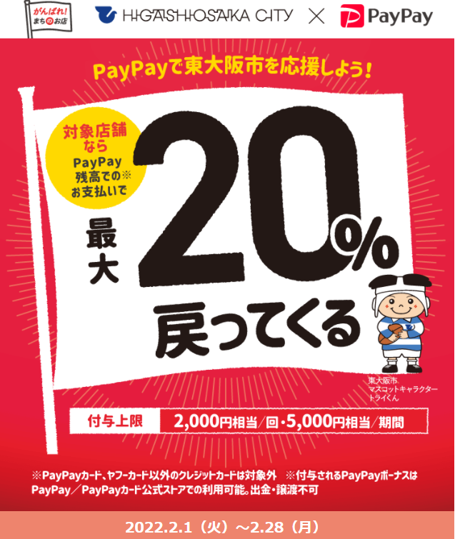 東大阪市キャッシュレスdeハッピーポイントキャンペーン | PayPay