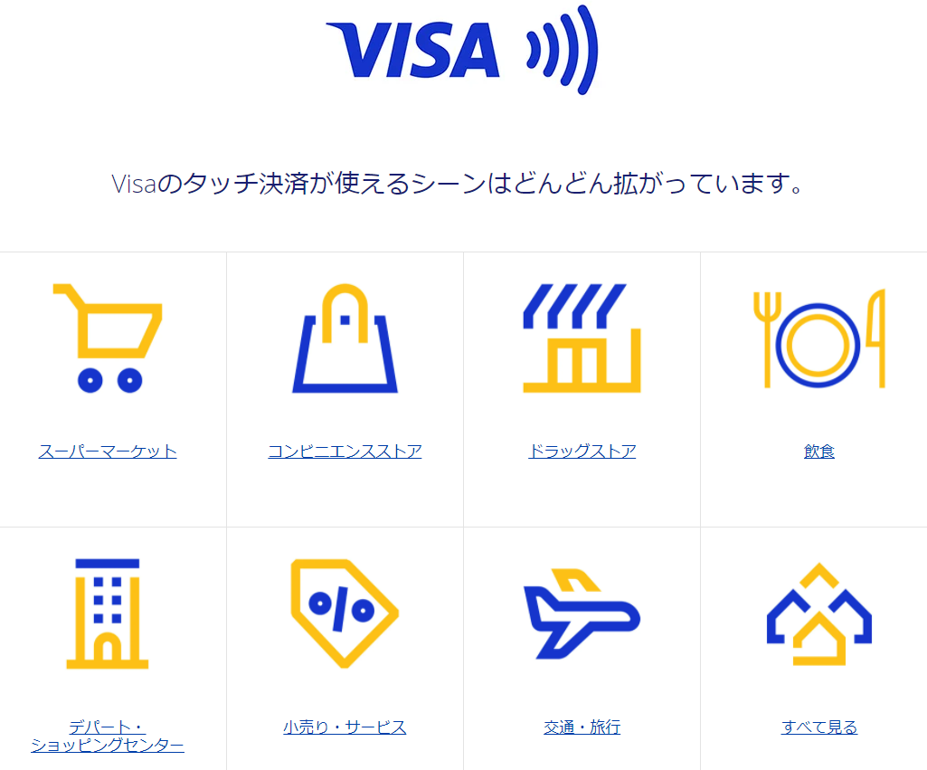 Visaのタッチ決済 ご利用方法 　利用可能なお店 | Visa