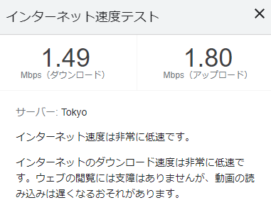 スピードテスト