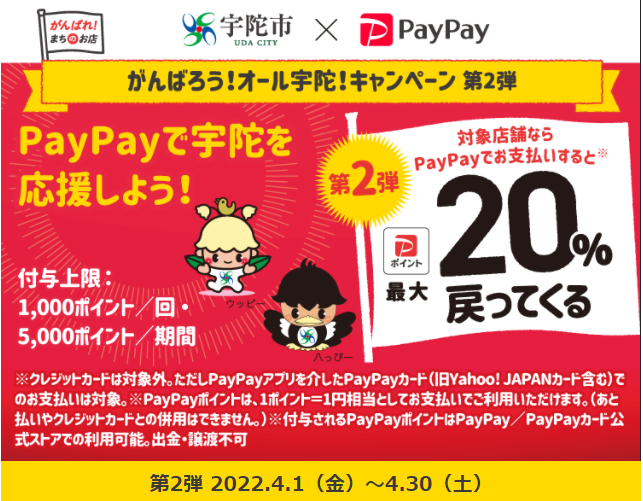 がんばろう！オール宇陀！キャンペーン 第2弾| PayPay