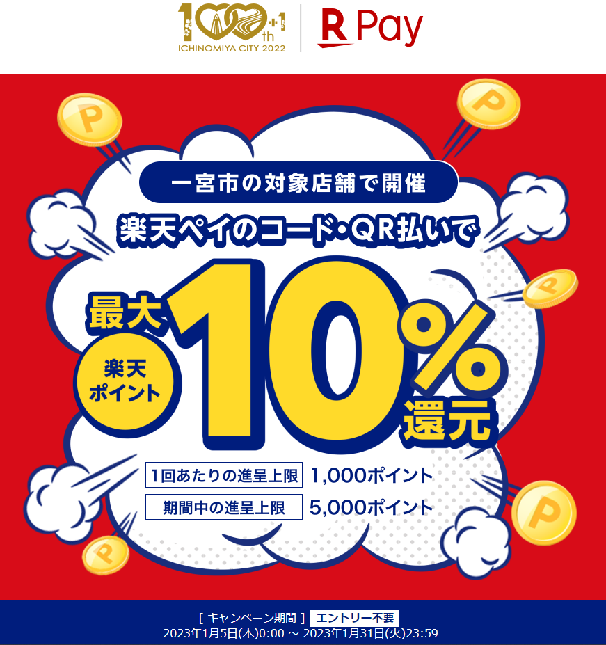 “物価高”冬の陣　楽天ペイで迎え撃て！　最大10％戻ってくるキャンペーン｜楽天ペイ