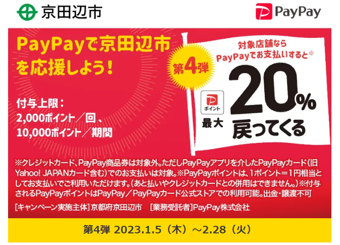 がんばる京田辺！応援キャンペーン！！| PayPay