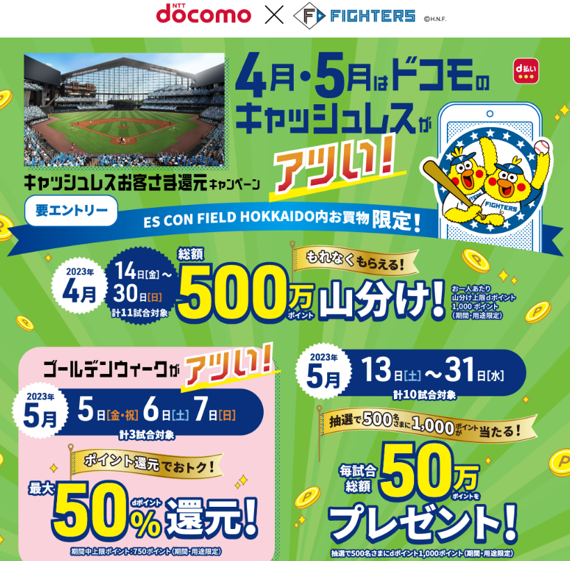 docomo×FIGHTERS｜d払い - かんたん、便利なスマホ決済