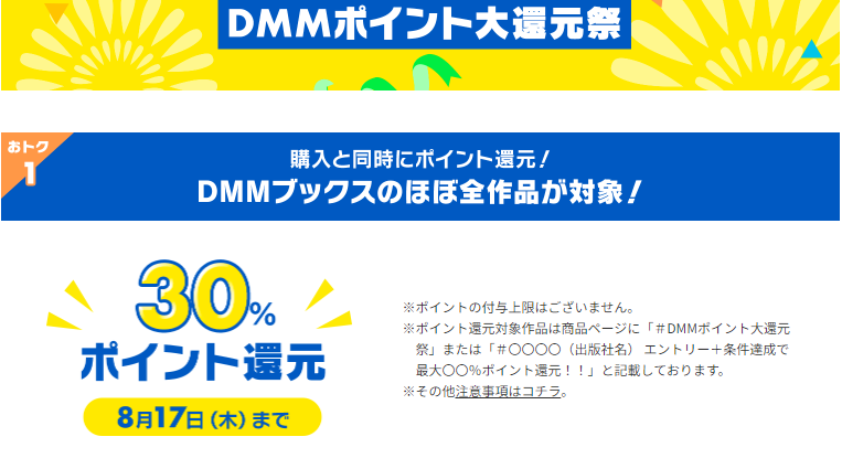 最大80%ポイント還元！DMMポイント大還元祭 - DMMブックス(旧電子書籍)