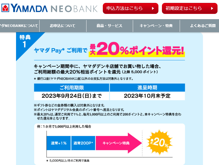 2023 Summer BIGドリームキャンペーン！｜ヤマダNEOBANK（ヤマダネオバンク）