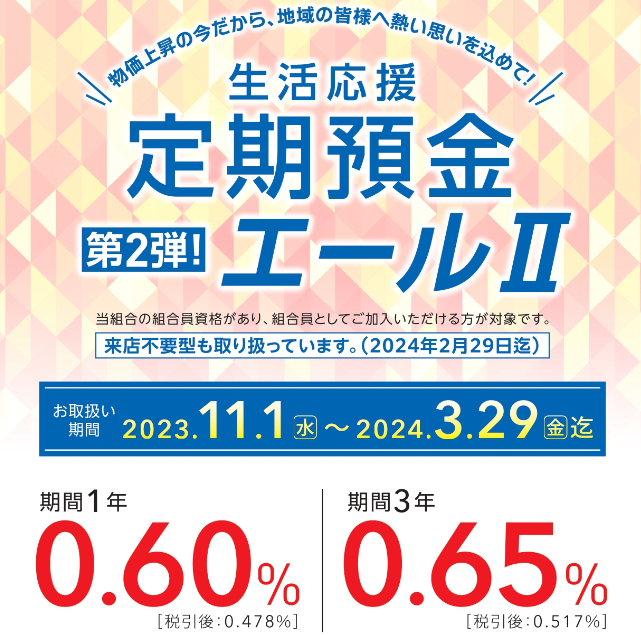 生活応援定期預金エールⅡ｜ウリ信用組合