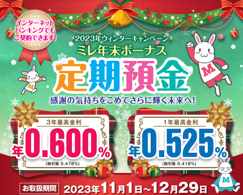定期預金のことなら大阪市北区の金融機関【ミレ信用組合】