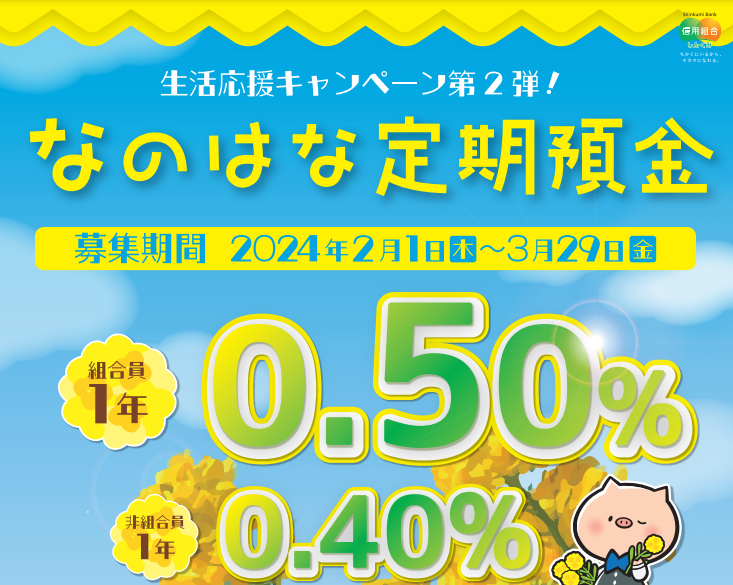 なのはな定期預金｜信用組合 愛知商銀