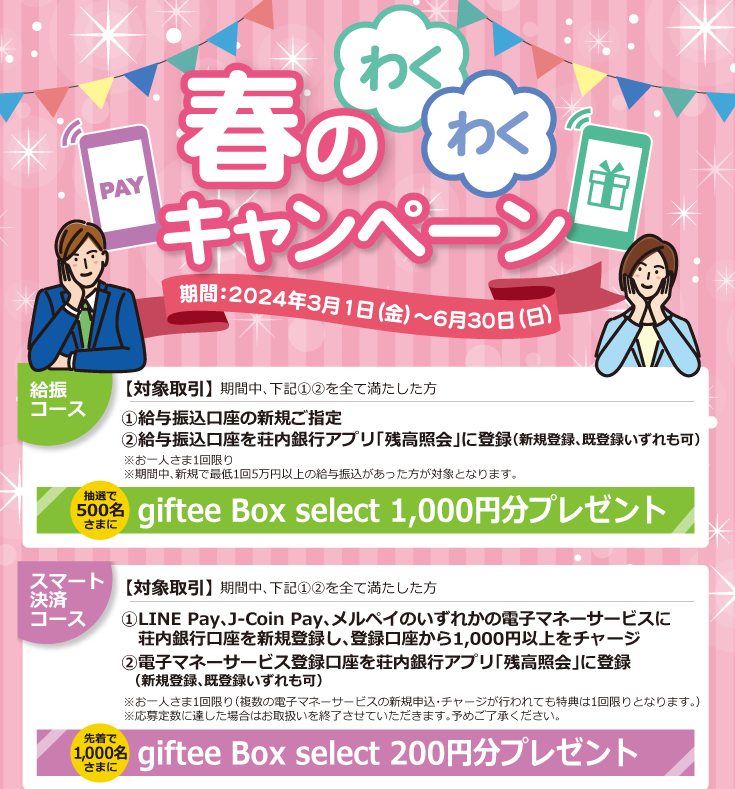 春のわくわくキャンペーン｜荘内銀行