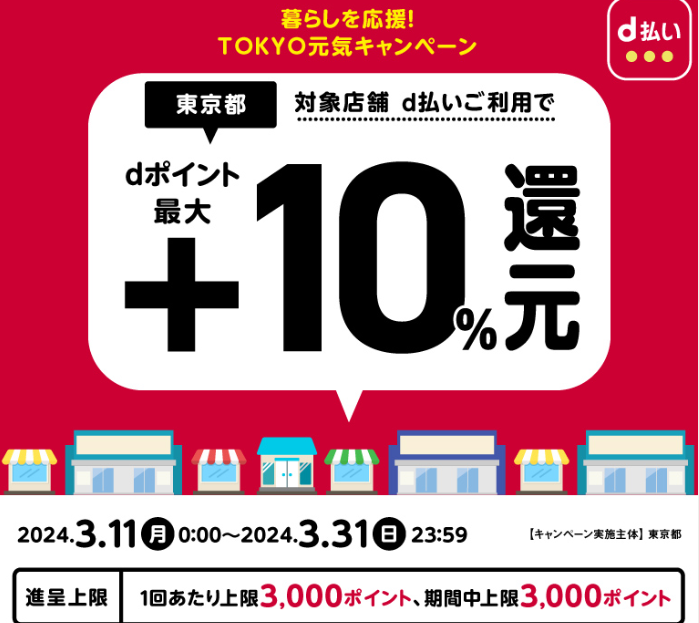 暮らしを応援！ＴＯＫＹＯ元気キャンペーン| d払い