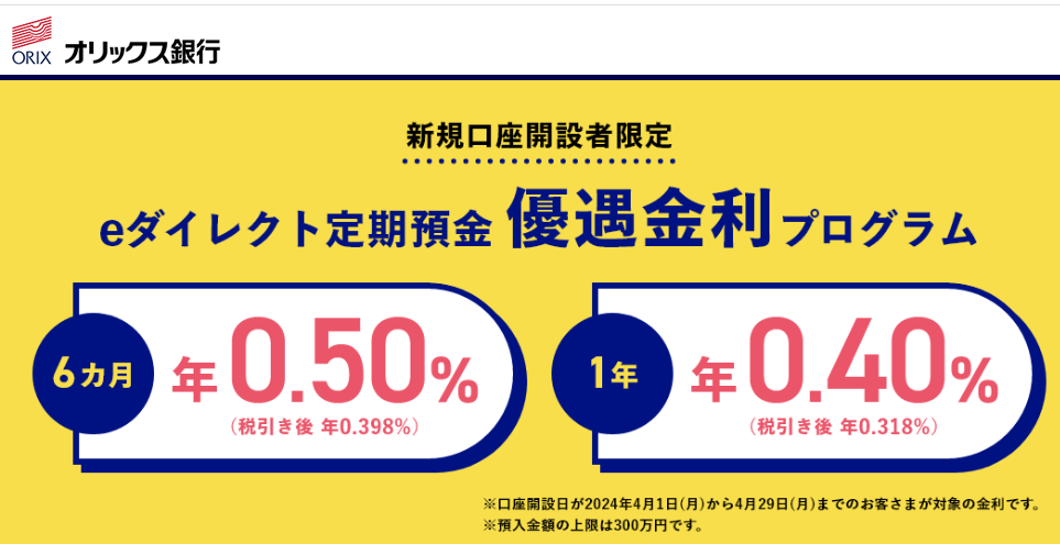 オリックス銀行 | eダイレクト預金