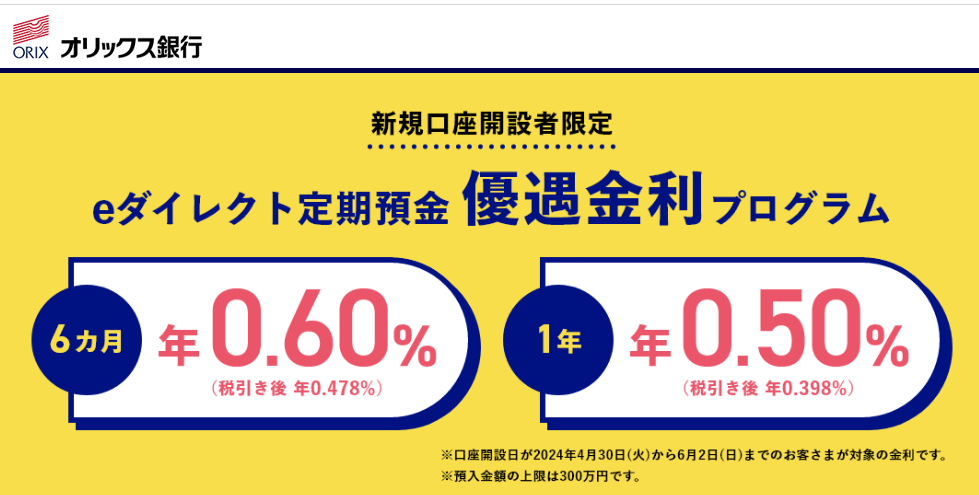 オリックス銀行 | eダイレクト預金