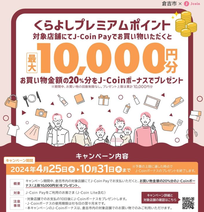 くらよしプレミアムポイント還元キャンペーンはじまります！/倉吉市公式ウェブサイト