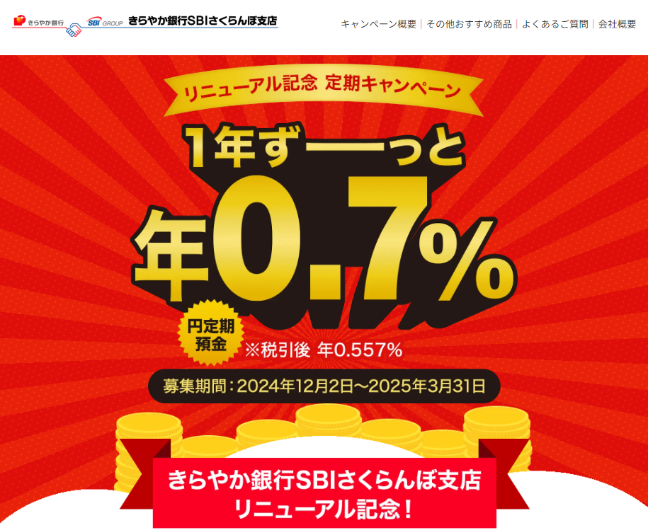 ネットきらやかさくらんぼ支店限定きらきらプレミアム｜きらやか銀行