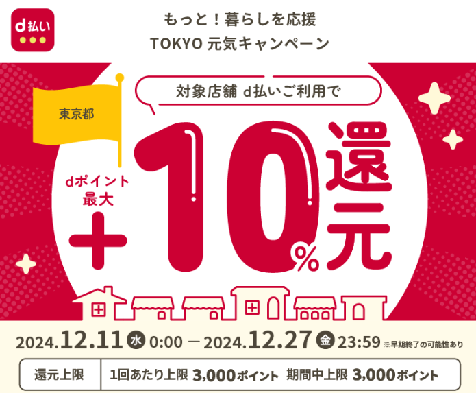 もっと！暮らしを応援 TOKYO元気キャンペーン| d払い