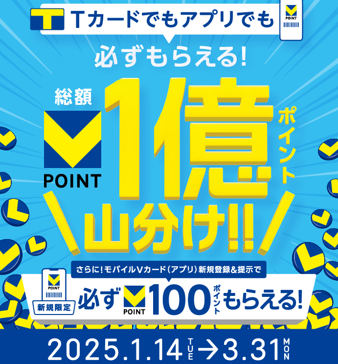 総額1億ポイント山分けキャンペーン｜Vポイントサイト