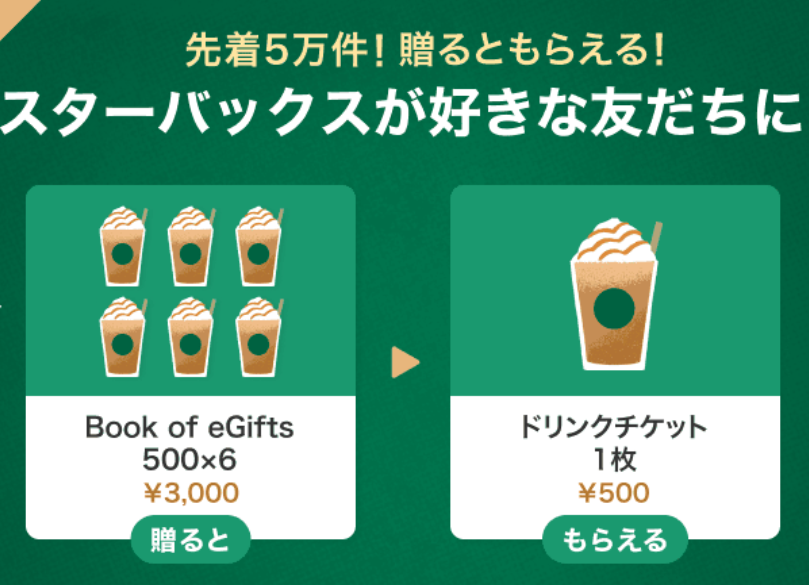 スターバックス Gift＆Get キャンペーン｜LINEギフト