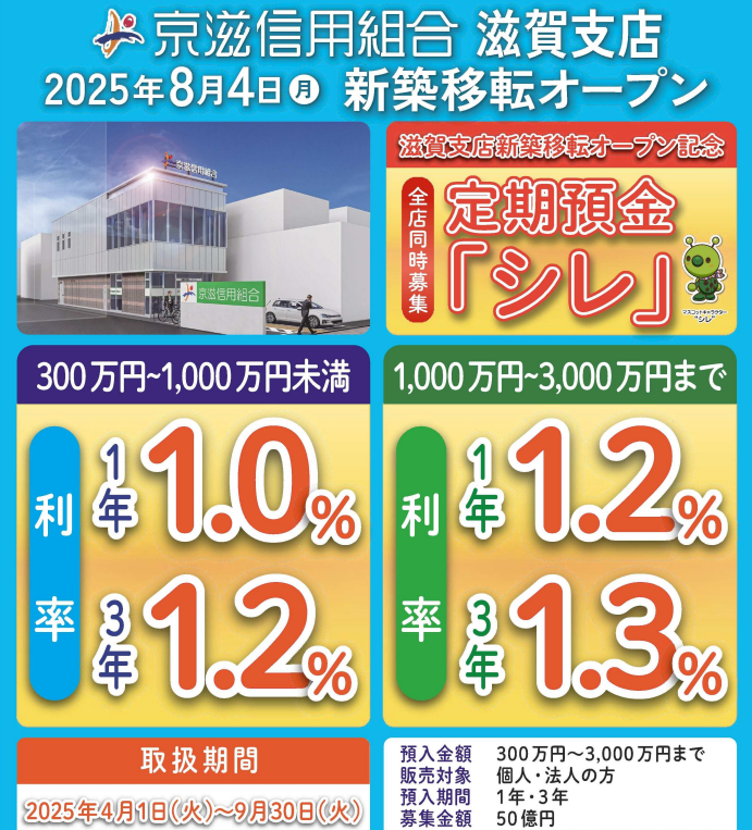 定期預金「シレ」｜京滋信用組合